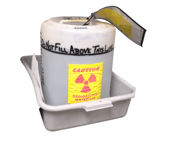 Image of a liquid radiological waste dewar.