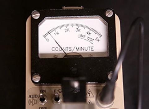 Geiger counter counts per minute screen