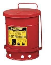 Red waste can