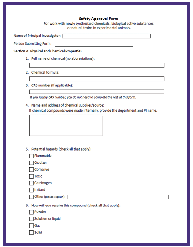 thumbnail of Safety Approval Form