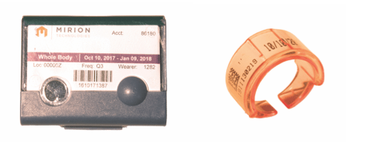 body badge and ring badge dosimeters.
