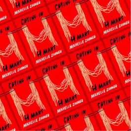 tiles of book cover for Michelle Zauner's Crying in H Mart