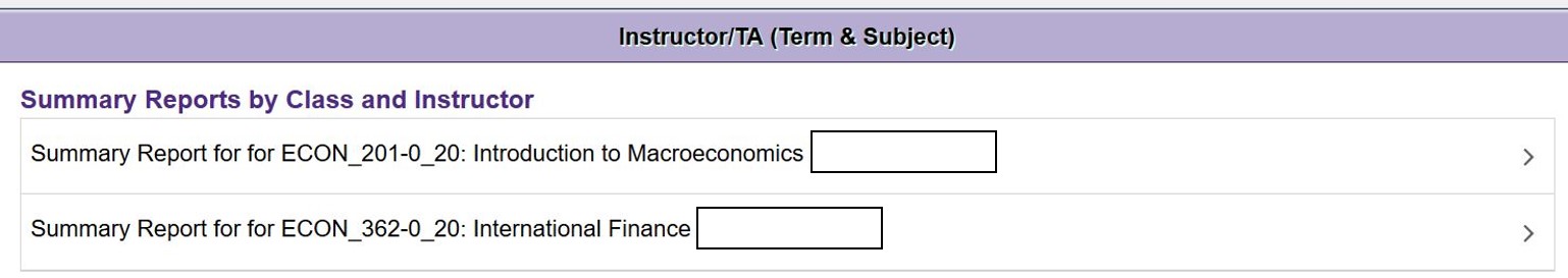 summary ctecs by class and instructor links
