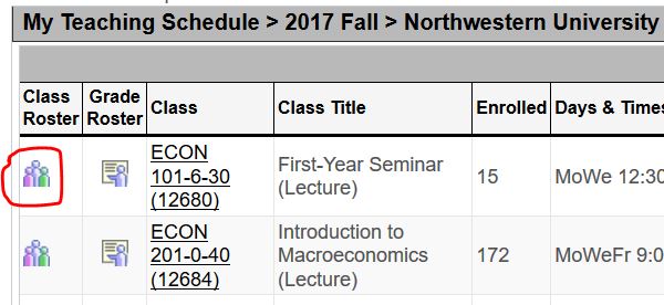 Image of class roster icon