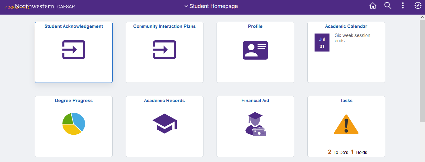 Student Homepage