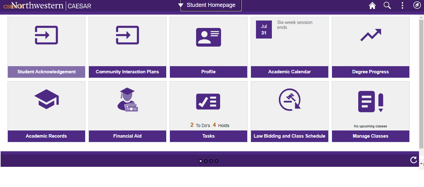 Student Homepage