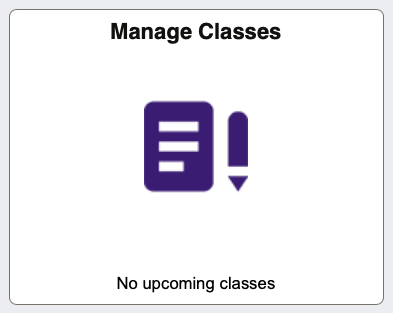 Manage Classes tile