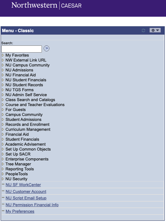 classic home menu screenshot of the main menu