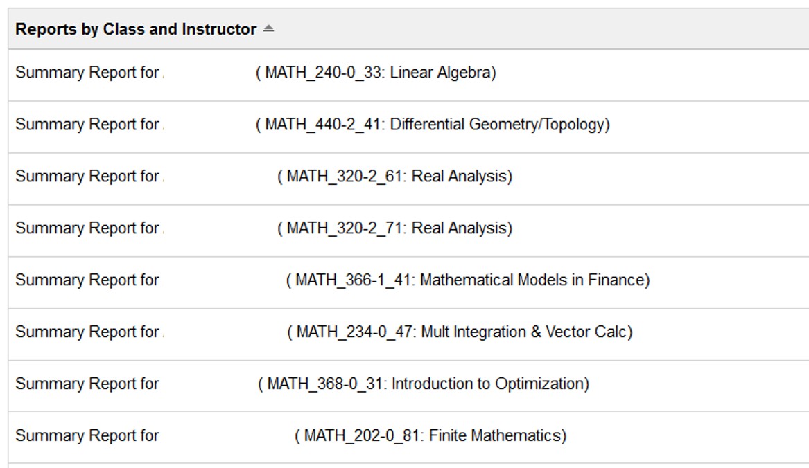 summary ctec by class