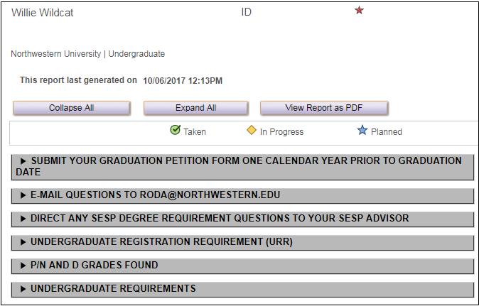 page report view