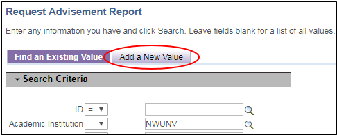 request advisement report - add a new value
