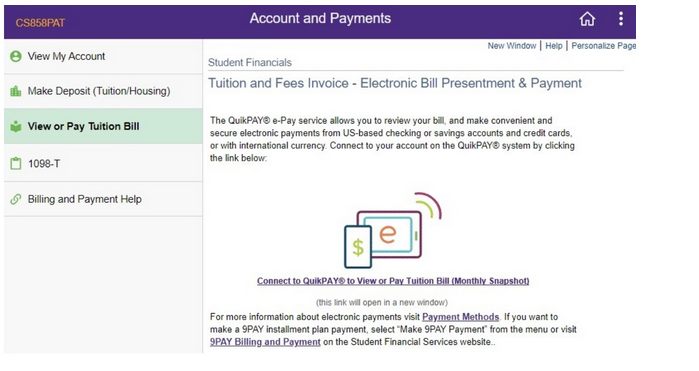 Link to QuikPAY payment