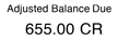 Adjusted Balance Due