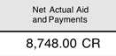 tuition bill net aid and payments field