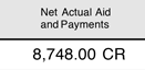 Net Actual Aid and Payments