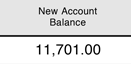 New Account Balance