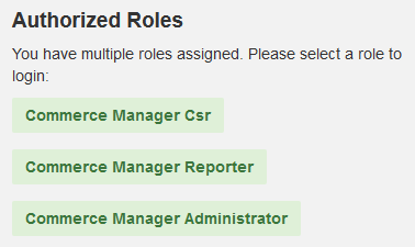 Commerce Manager Roles