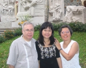 Henry Cohn and his wife, Thanh, visit with Thanh’s younger sister, Xuan (middle), in Saigon, Vietnam.