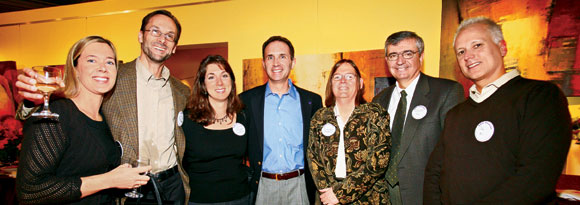 All smiles at the 20th-reunion class party
