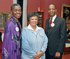 Nona Burney (SESP71), Jocklyn Harris Smith (WCAS71) and Ron Riley (SESP71, L76) at the 35th party