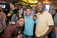 Hanging out at the fifth-reunion party