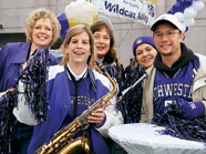 NUMBALUMS gather at Wildcat Alley before the Homecoming game.