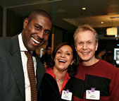 Paul Okelo Aliker (D93), left, traveled from Uganda to join fellow Dental School alumni Shafa Amirsoltani (D92) and Larry Salzmann (D79) at the NUDS midwinter reunion.