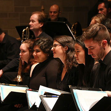 Students in choir singing