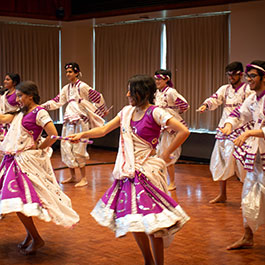 students performing cultural dance