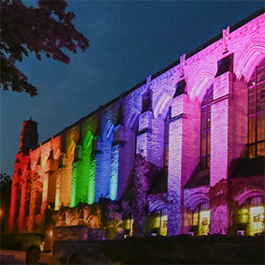 Pride Lights at Deering