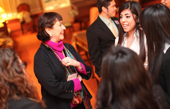 Patricia Telles-Irvin at a Dinner at her home with students