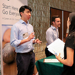 recruitment officers presenting to students