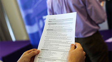 student interviewing