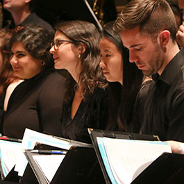 students in the choir at Alice Millar Chapel