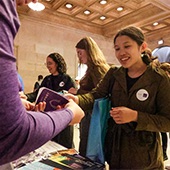 NU students enjoy an SOA event