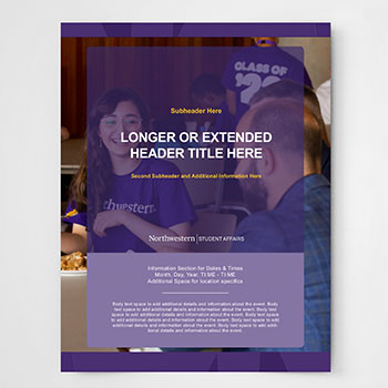 Photo Insert Purple Opacity Template