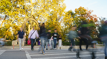 students on campus