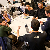 students at ced event