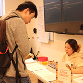 student at off campus event