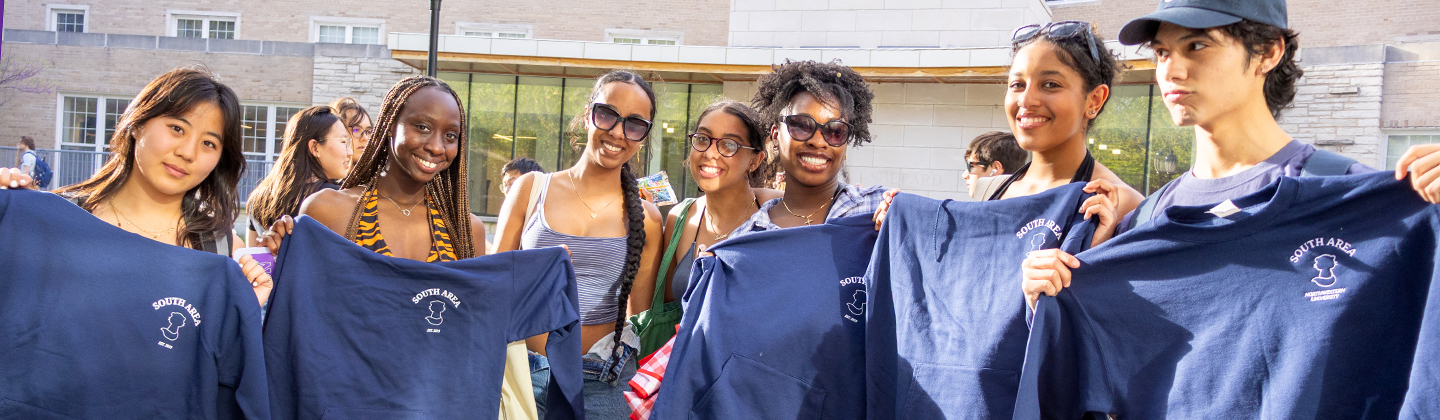 students at an event