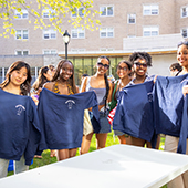 students at an area event