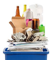 items in recycling bin