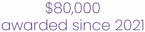 "$80,000 awarded since 2021"
