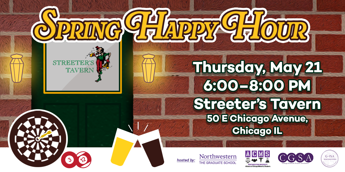Flyer for the Spring Happy Hour