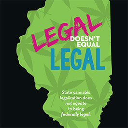 poster for Cannabis Campaign-state vs federal laws