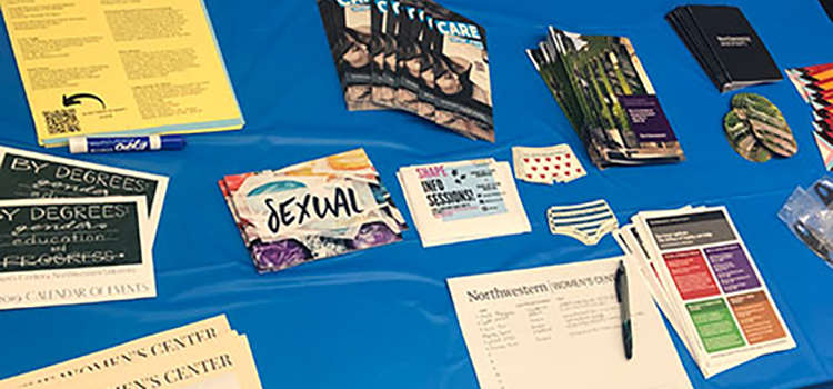 booklets and flyers on table
